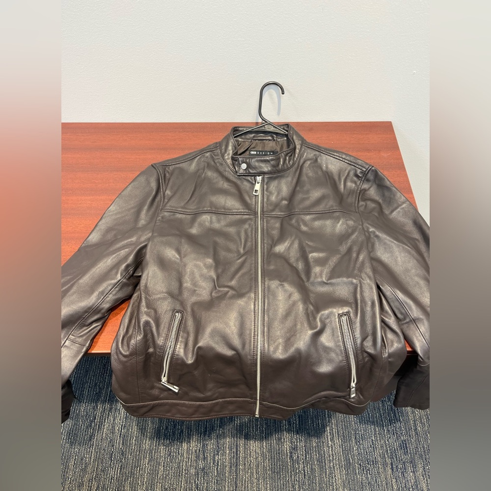 ASOS Leather Racer Jacket - Picture 6 of 8